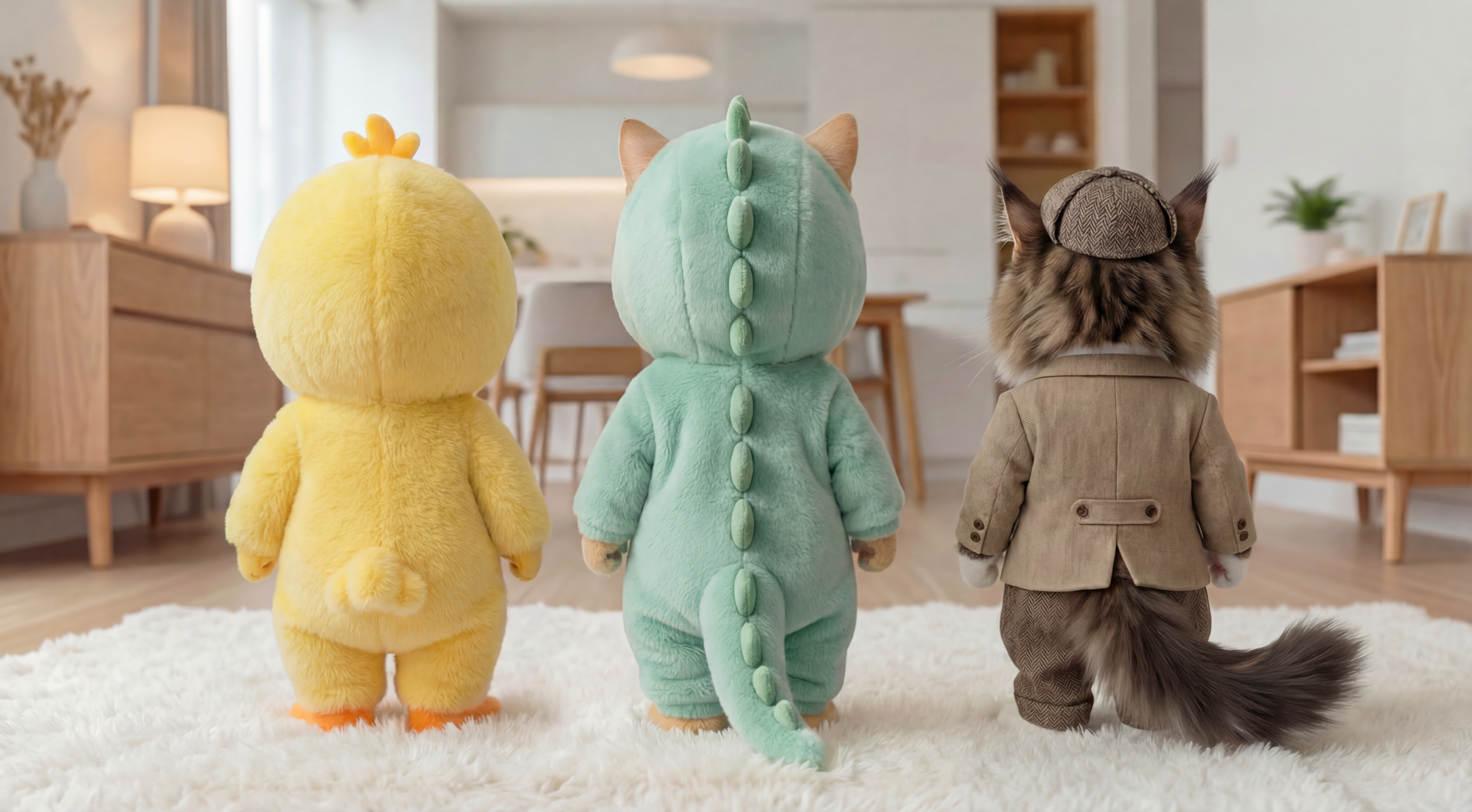 三角色全身背面